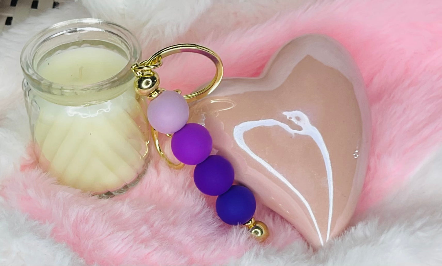 Klíčenka fialový mix