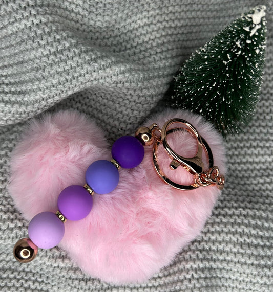 Klíčenka fialový mix